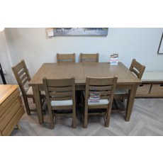 Ex-Display Newquay - Gallery Direct Hardwick Ext Dining Table 160-210cm + 6 Hardwick Chairs