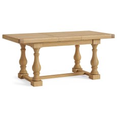 Normandy Chunky Country Oak Small Ext 140-185cm Trestle Dining Table Set & 4 Chairs