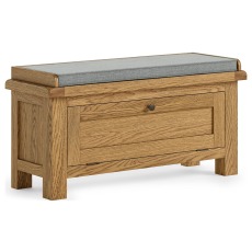 Salisbury Waxed Premium Oak Hallway Storage Bench
