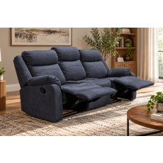Ellena Marble Grey 3 Seater Recliner Sofa with Table Ellena Marble Grey 3 Seater Recliner Sofa with Table