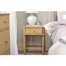 Willow Solid Oak Nordic 1 Drawer Bedside Table Willow Solid Oak Nordic 1 Drawer Bedside Table