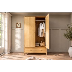 Willow Solid Oak Nordic Double Wardrobe Willow Solid Oak Nordic Double Wardrobe