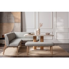 Arlo Natural Oak 135cm Dining Table with Travertine Ceramic Top Arlo Natural Oak 135cm Dining Table with Travertine Ceramic Top