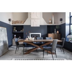 Rebecca Textured PU Leather Dining Chair in Grey (Pair) Rebecca Textured PU Leather Dining Chair in Grey (Pair)