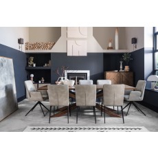 Rebecca Textured PU Leather Dining Chair in Misty (Pair) Rebecca Textured PU Leather Dining Chair in Misty (Pair)