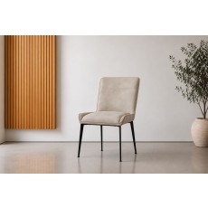 Rebecca Textured PU Leather Dining Chair in Misty (Pair) Rebecca Textured PU Leather Dining Chair in Misty (Pair)