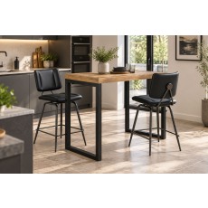Jack Black PU Leather Bar Stool with Industrial Legs (Pair) Jack Black PU Leather Bar Stool with Industrial Legs (Pair)