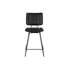 Jack Black PU Leather Bar Stool with Industrial Legs (Pair) Jack Black PU Leather Bar Stool with Industrial Legs (Pair)