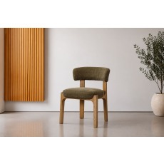 Elenor Green Fabric Dining Chair (Pair) Elenor Green Fabric Dining Chair (Pair)