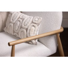 Lara Fabric Arm Chair in White Lara Fabric Arm Chair in White