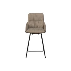 Jackson PU Leather Bar Stool in Taupe (Pair)