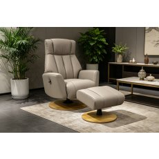 Rowan Leather Swivel Chair and Stool