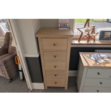 Ex-Display Newquay - Modern Country Oak 5 Drawer Tall Chest Ex-Display Newquay - Modern Country Oak 5 Drawer Tall Chest