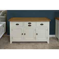 Ex-Display Liskeard - Wexford Oak Painted White Large Sideboard