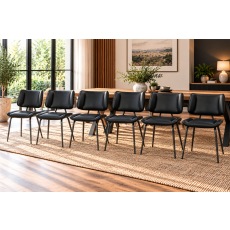 Jack Black PU Leather Dining Chairs (Set of 6)