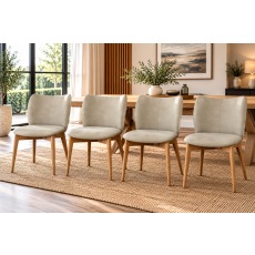 Spencer PU Leather Misty Dining Chairs (Set of 4) Spencer PU Leather Misty Dining Chairs (Set of 4)