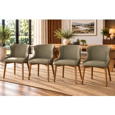 Logan Green PU Leather Curved Dining Chairs (Set of 4) Logan Green PU Leather Curved Dining Chairs (Set of 4)