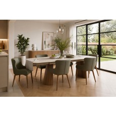 Logan Green PU Leather Curved Dining Chairs (Set of 4) Logan Green PU Leather Curved Dining Chairs (Set of 4)