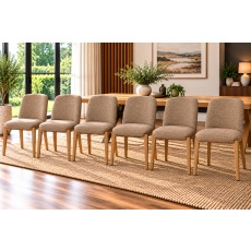 Margot Bronze Fabric Dining Chairs (Set of 6)