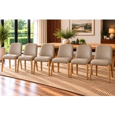 Margot Misty PU Leather Dining Chairs (Set of 6)