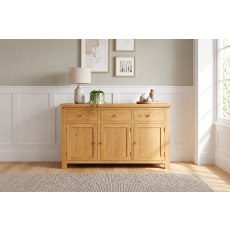 Dorset Oak Large 3 Door 3 Drawer Sideboard Dorset Oak Large 3 Door 3 Drawer Sideboard