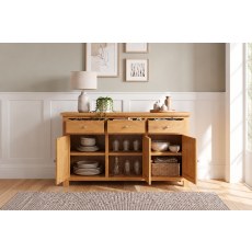 Dorset Oak Large 3 Door 3 Drawer Sideboard Dorset Oak Large 3 Door 3 Drawer Sideboard