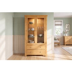 Dorset Oak Glazed Display Cabinet with Light Dorset Oak Glazed Display Cabinet with Light
