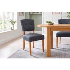Oxford Fabric Open-backed Chair in Slate Oxford Fabric Open-backed Chair in Slate