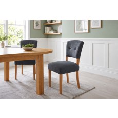 Oxford Fabric Open-backed Chair in Slate Oxford Fabric Open-backed Chair in Slate