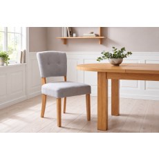 Oxford Fabric Open-backed Chair in Stone Oxford Fabric Open-backed Chair in Stone