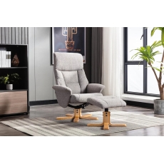 Montreal Swivel Recliner Chair & Stool