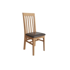 Oxford Oak Slat Back PU Chair