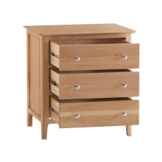Oxford Oak 3 Drawer Chest of Drawers