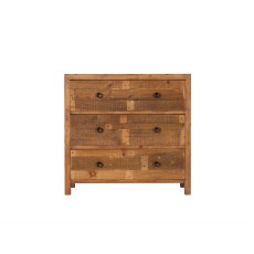 Grant Reclaimed Wood 3 Drawer Wide Chest of Drawers