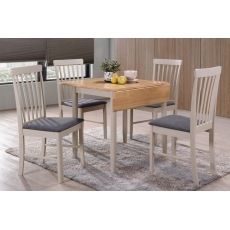 Alaska Painted Compact Square Drop Leaf Dining Table