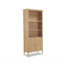 Henley Solid Oak Large Bookcase With Doors