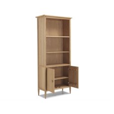Henley Solid Oak Large Bookcase With Doors
