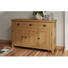 Oak City - Milan Oak 3 Door Sideboard Oak City - Milan Oak 3 Door Sideboard