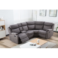Ellena Grey L Shape Recliner Corner Sofa with Storage
