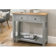 Chester Oak Painted Grey - 2 Console Table 85cm Wide| Moles Breath Grey