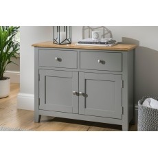 Chester Oak Painted Grey - Small 2 Door Sideboard 95cm Wide| Moles Breath Grey