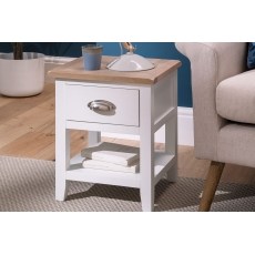 Chester Oak Painted White - Lamp Table 36x40cm| F&B All White
