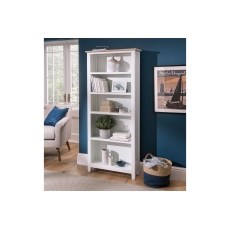 Chester Oak Painted White - Large Bookcase| F&B All White