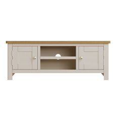 Oak City - Dorset Oak 120cm Large TV Unit For Screens Up To 55" | Truffle Grey