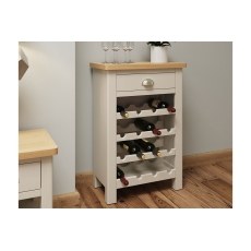 Oak City - Dorset Painted Truffle Grey Oak Wine Rack Cabinet Oak City - Dorset Painted Truffle Grey Oak Wine Rack Cabinet