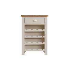 Oak City - Dorset Painted Truffle Grey Oak Wine Rack Cabinet Oak City - Dorset Painted Truffle Grey Oak Wine Rack Cabinet