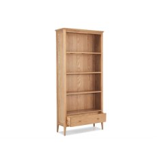 Oak City - Worsley Oak Large Bookcase with Drawer