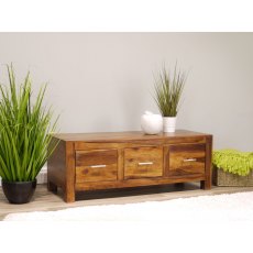 Oak City - Indiana Rosewood 3 Drawer Coffee Table