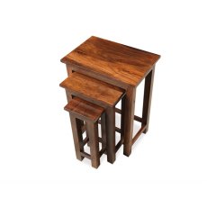 Oak City - Maharajah Indian Rosewood Thacket Tall Nest of 3 Tables