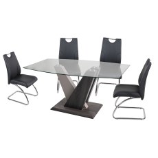 Zen Dining Chair in Black PU Finish
